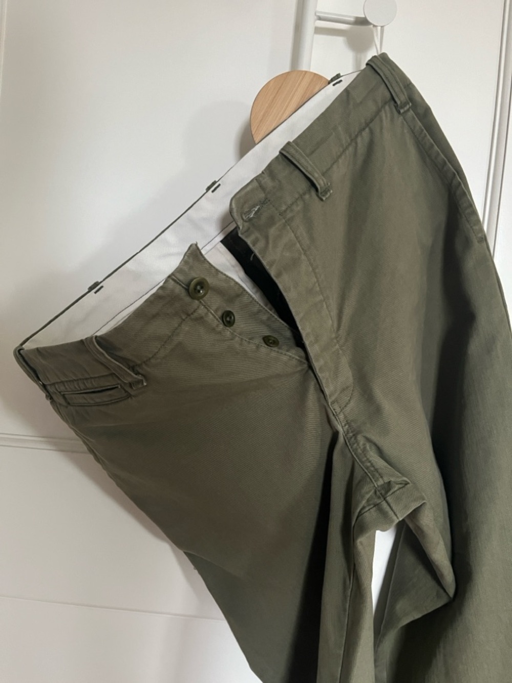 $160 Buck Mason Men's Olive Green Chino Officer Pant 33x32